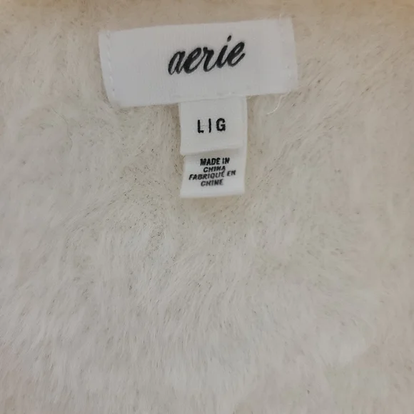 Aerie Cozy Cream Sweater Size Large - Picture 2 of 3
